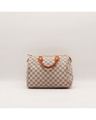 Speedy 30 Damier Azur beige Tasche - Sehr guter Zustand - 30 x 17 x 21 cm