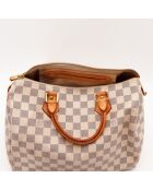 Speedy 30 Damier Azur beige Tasche - Sehr guter Zustand - 30 x 17 x 21 cm