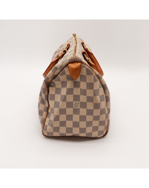 Speedy 30 Damier Azur beige Tasche - Sehr guter Zustand - 30 x 17 x 21 cm