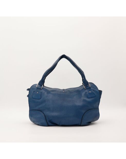 Bittersüße blaue Ledertasche - Sehr guter Zustand - 35x11x23 cm