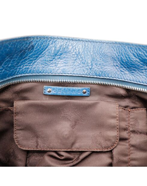Bittersüße blaue Ledertasche - Sehr guter Zustand - 35x11x23 cm