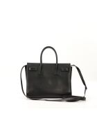 Kleine schwarze Ledertasche - Guter Zustand - 32x25x15 cm