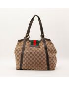 Borsa da donna nuova in pelle marrone chiaro - Ottime condizioni - 34x30x18 cm