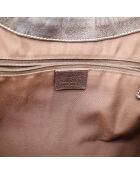 Borsa da donna nuova in pelle marrone chiaro - Ottime condizioni - 34x30x18 cm