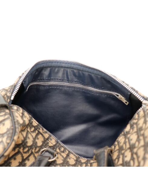 Boston Trotter leren tas lichtbeige/bruin - Zeer goede conditie - 30x17x16 cm