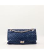 Chanel 2.55 Schultertasche aus Leder marineblau - Sehr guter Zustand - 11x20x35 cm