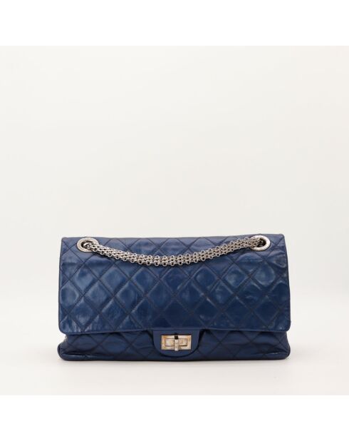 Chanel 2.55 Schultertasche aus Leder marineblau - Sehr guter Zustand - 11x20x35 cm