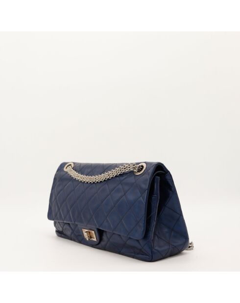 Chanel 2.55 Schultertasche aus Leder marineblau - Sehr guter Zustand - 11x20x35 cm