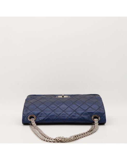 Chanel 2.55 Schultertasche aus Leder marineblau - Sehr guter Zustand - 11x20x35 cm