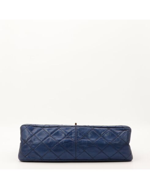 Chanel 2.55 Schultertasche aus Leder marineblau - Sehr guter Zustand - 11x20x35 cm