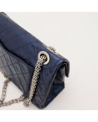 Chanel 2.55 Schultertasche aus Leder marineblau - Sehr guter Zustand - 11x20x35 cm