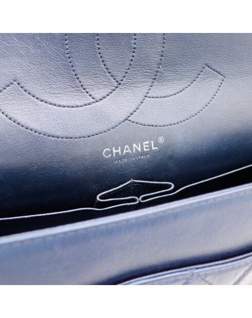 Chanel 2.55 Schultertasche aus Leder marineblau - Sehr guter Zustand - 11x20x35 cm