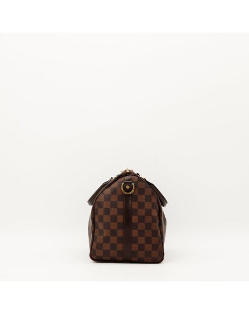 Speedy 30 Damier Schultertasche aus dunkelbraunem Ebenholz Damier aus Leder - Guter Zustand - 30x21x17 cm