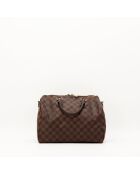 Speedy 30 Damier Schultertasche aus dunkelbraunem Ebenholz Damier aus Leder - Guter Zustand - 30x21x17 cm