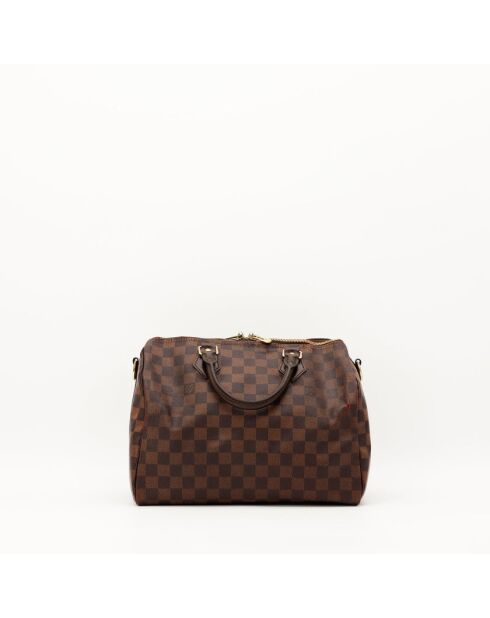 Speedy 30 Damier Schultertasche aus dunkelbraunem Ebenholz Damier aus Leder - Guter Zustand - 30x21x17 cm