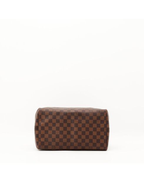 Speedy 30 Damier Schultertasche aus dunkelbraunem Ebenholz Damier aus Leder - Guter Zustand - 30x21x17 cm