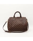 Speedy 30 Damier Schultertasche aus dunkelbraunem Ebenholz Damier aus Leder - Guter Zustand - 30x21x17 cm
