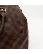 Speedy 30 Damier Schultertasche aus dunkelbraunem Ebenholz Damier aus Leder - Guter Zustand - 30x21x17 cm