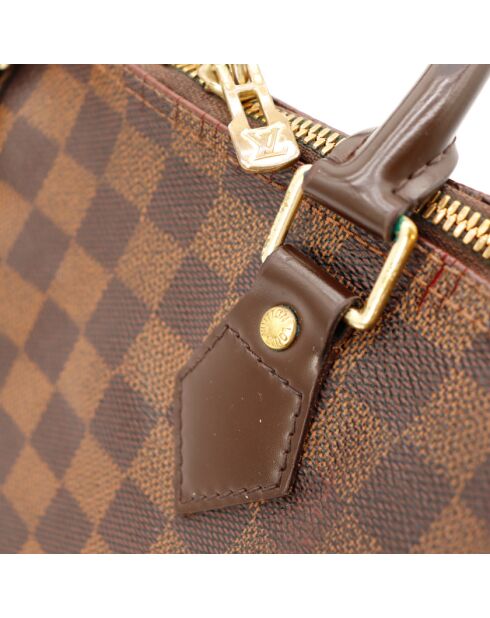 Speedy 30 Damier Schultertasche aus dunkelbraunem Ebenholz Damier aus Leder - Guter Zustand - 30x21x17 cm