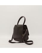Schultertasche Triomphe 2Way aus Leder in tiefbraunem Leder - Sehr guter Zustand - 22x22x6 cm