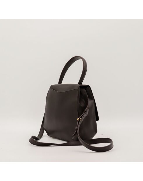 Schultertasche Triomphe 2Way aus Leder in tiefbraunem Leder - Sehr guter Zustand - 22x22x6 cm