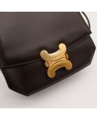 Schultertasche Triomphe 2Way aus Leder in tiefbraunem Leder - Sehr guter Zustand - 22x22x6 cm