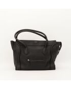 Luggage Phantom Ledertasche aus schwarzem Leder - Sehr guter Zustand - 26x25x13 cm