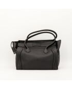 Luggage Phantom Ledertasche aus schwarzem Leder - Sehr guter Zustand - 26x25x13 cm