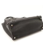 Luggage Phantom Ledertasche aus schwarzem Leder - Sehr guter Zustand - 26x25x13 cm