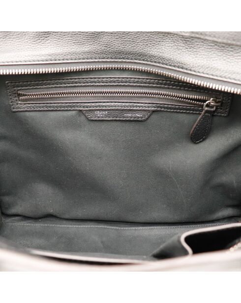 Luggage Phantom Ledertasche aus schwarzem Leder - Sehr guter Zustand - 26x25x13 cm