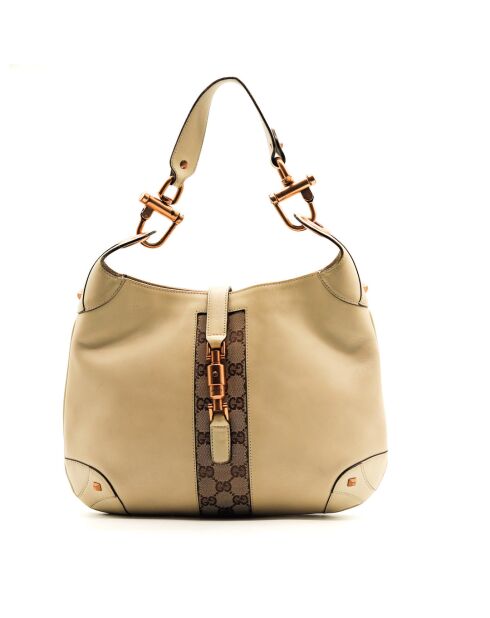 Nuova borsa Jackie in pelle taupe - Buone condizioni