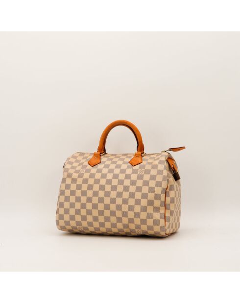 Speedy 30 Damier beige Ledertasche - Sehr guter Zustand - 30x21x17 cm