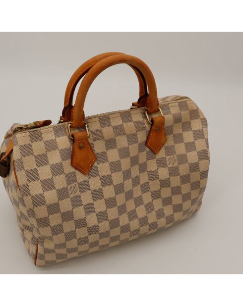 Speedy 30 Damier beige Ledertasche - Sehr guter Zustand - 30x21x17 cm