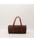 Papillon 30 dunkelbraune Ledertasche - Sehr guter Zustand - 30x21x17 cm