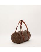 Papillon 30 dunkelbraune Ledertasche - Sehr guter Zustand - 30x21x17 cm