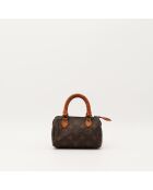 Dunkelbraune Speedy Nano Ledertasche - Guter Zustand - 16x10x7,5 cm