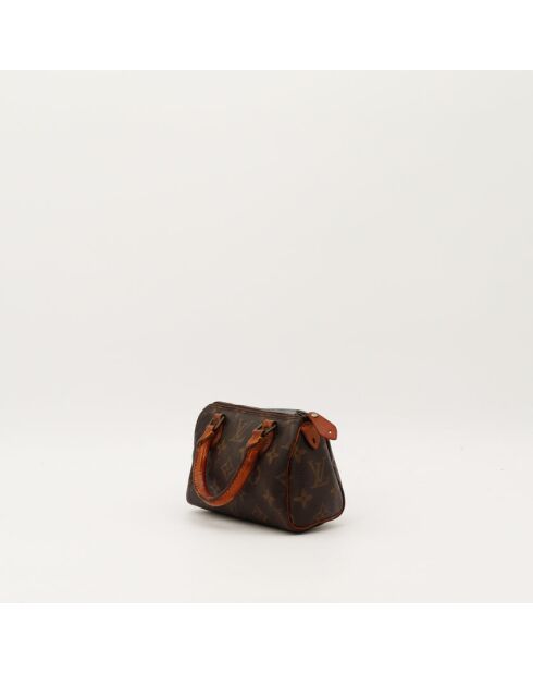 Dunkelbraune Speedy Nano Ledertasche - Guter Zustand - 16x10x7,5 cm