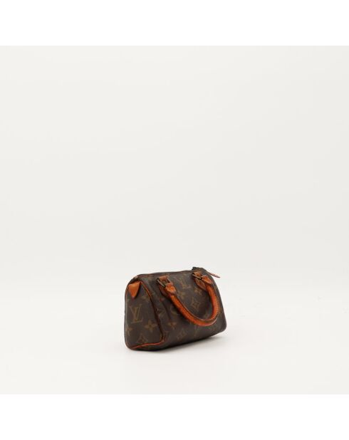 Dunkelbraune Speedy Nano Ledertasche - Guter Zustand - 16x10x7,5 cm