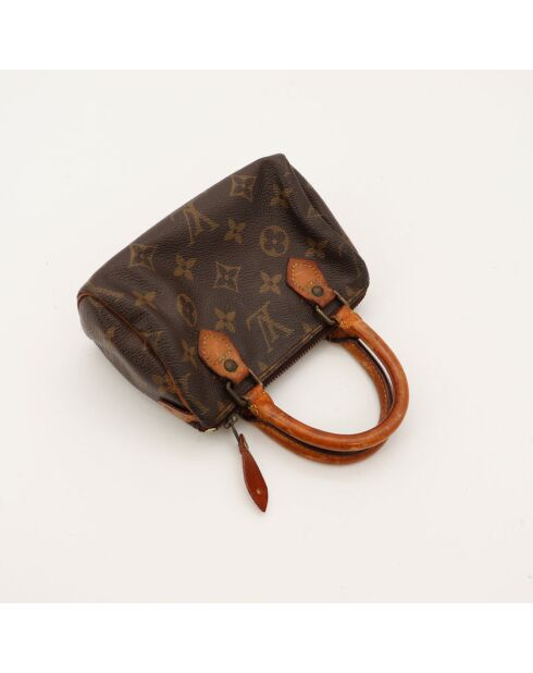 Dunkelbraune Speedy Nano Ledertasche - Guter Zustand - 16x10x7,5 cm