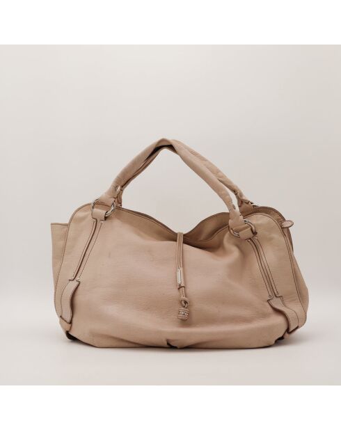 Bittersüße beige Ledertasche - Guter Zustand - 44x32x15 cm