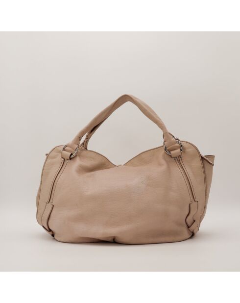 Bittersüße beige Ledertasche - Guter Zustand - 44x32x15 cm
