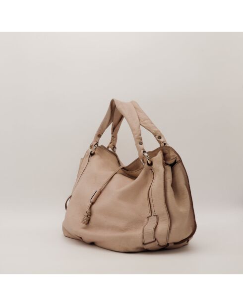 Bittersüße beige Ledertasche - Guter Zustand - 44x32x15 cm