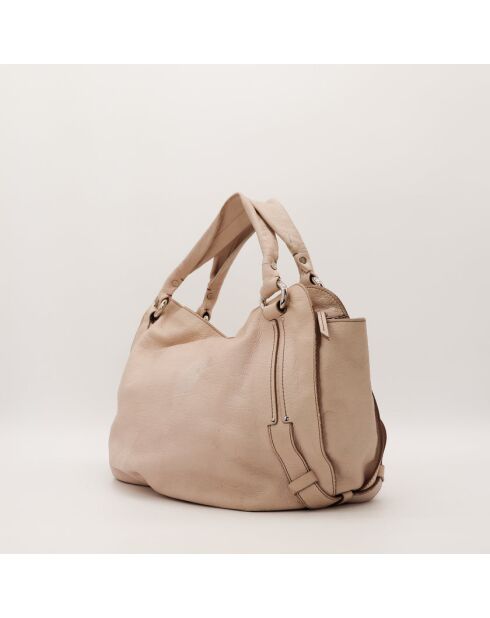 Bittersüße beige Ledertasche - Guter Zustand - 44x32x15 cm