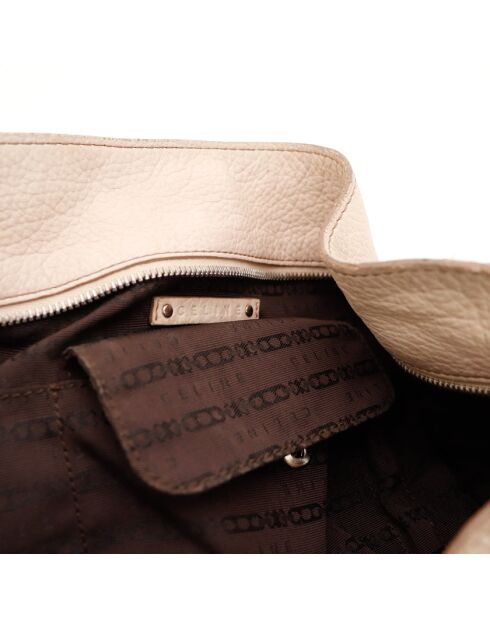 Bittersüße beige Ledertasche - Guter Zustand - 44x32x15 cm