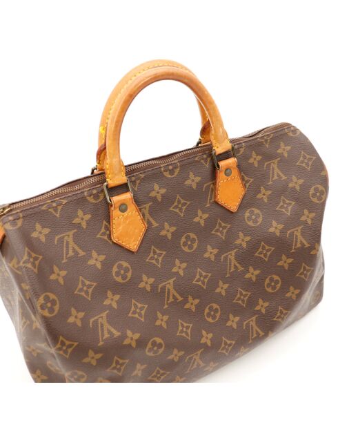 Speedy 35 dunkelbraune Ledertasche - Sehr guter Zustand - 35x18x23 cm