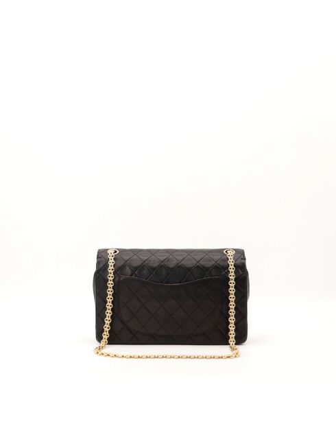 Timeless Double Flap zwarte leren schoudertas - Zeer goede conditie - 25x17x7 cm