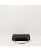 Timeless Double Flap zwarte leren schoudertas - Zeer goede conditie - 25x17x7 cm