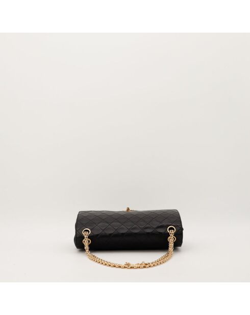Timeless Double Flap zwarte leren schoudertas - Zeer goede conditie - 25x17x7 cm