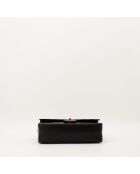 Timeless Double Flap zwarte leren schoudertas - Zeer goede conditie - 25x17x7 cm