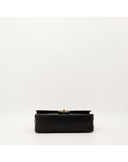 Timeless Double Flap zwarte leren schoudertas - Zeer goede conditie - 25x17x7 cm